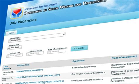 Call For Applicants: Department Of Social Welfare And .